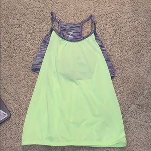 Zella yellow/purple Atheltic Tank